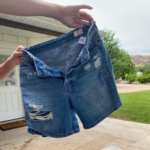 Size 25 Buckle Jean Shorts